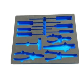 Foam insert for screwdriver set in tool tray
