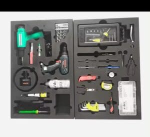 Custom foam insert for electrical tools and equipment