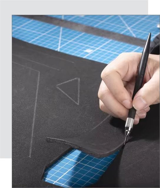 Foamkart precision foam fabrication process with hand-cutting technique | Foamkart